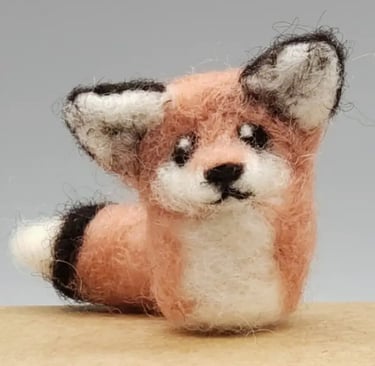 a felted fox