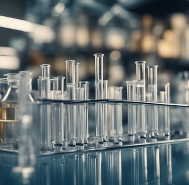 a bunch of test tubes with liquid in them