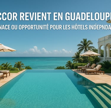 Vue panoramique d’un hôtel Signature en bord de mer, entre luxe discret, végétation tropicale et expérience immersive.