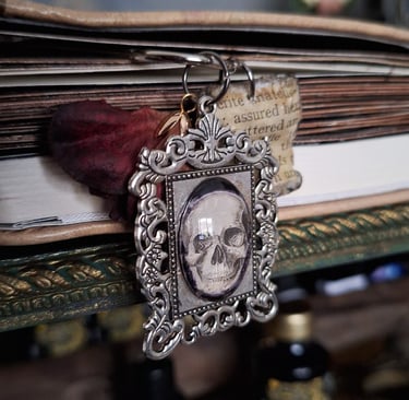 gothic Victorian skull bookmark