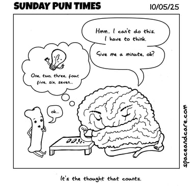A brain thinking a thought that counts.