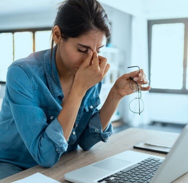 Mujer desbordada mentalmente