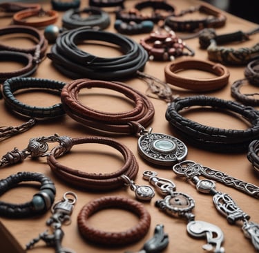 An intricate piece of jewelry featuring a cluster of raw, emerald-green crystals set in an ornate silver frame with swirling metalwork design.