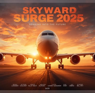 Aviation Poster  Cinematic aviation poster featuring a commercial jetliner, dramatic lighting, futur