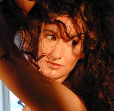 photo of Jennadea in 1999 with flowing curls