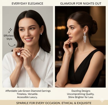 lab grown diamond earrings