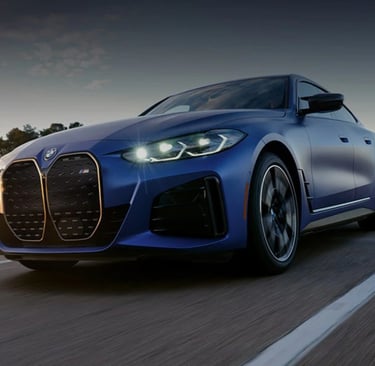 bmw wrapped in satin blue