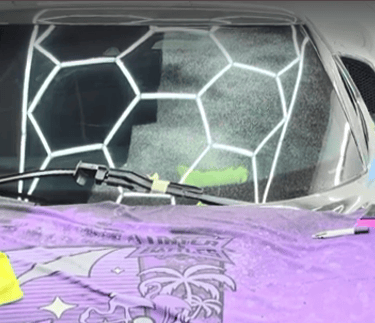 Clear Windshield Protection Film applied to prevent chips and cracks in Livermore, CA.