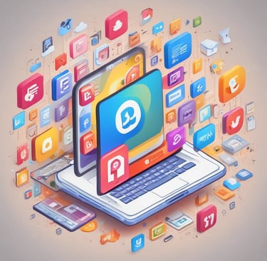 a group of different social media logos