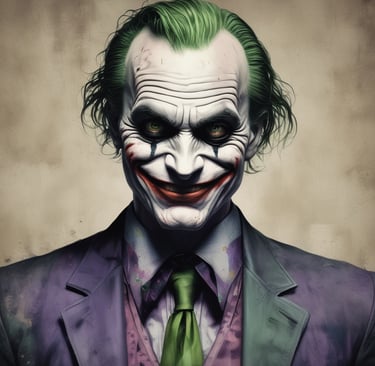 A vibrant art piece displayed on a minimalist wall.