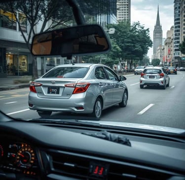 Imagem ilustrativa do Toyota Etios usado em uso urbano analisando custo-benefício