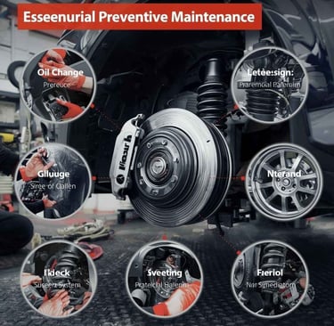 revisão automotiva com checklist de manutenção preventiva
