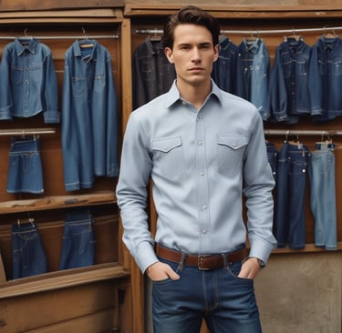 camisa Oxford, camisa jean dotación, camisa en dril , jean 14 onzas dotación jean lacrado