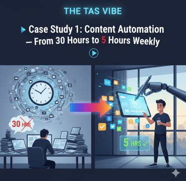 🔹 Case Study 1: Content Automation — From 30 Hours to 5 Hours Weekly
