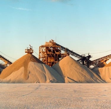 Tumpukan pasir silika Kalimantan