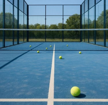 Lapangan padel memakai pasir silika