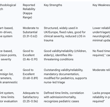 V. Comparative Analysis with Other Triage Systems Globally, the emergency care landscape utilizes se