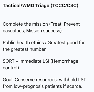 Table 1: Comparative Analysis of Triage Paradigms in WMD Context