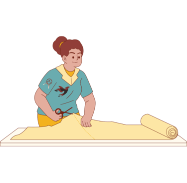 Woman cutting something using a scissor