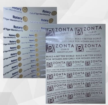 UV dtf transfer stickers. wih multiple logo on it  a3 size