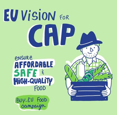 drawing of a farmer to illustrate EU vision for CAP