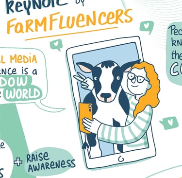 a woman making a selfie with a cow