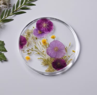 a group of blue glass ornaments on a white surface
