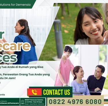 Cari jasa perawat lansia demensia di Bogor? BRIGHT Homecare menyediakan caregiver bersertifikat