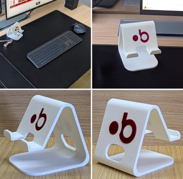 support de téléphone personnalisé imprimé en 3D pour communication d’entreprise