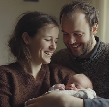 צילום אילוסטרציה - זוג עם תינוק