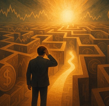 man searching the path