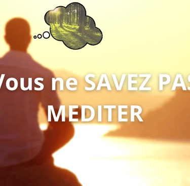 Vous ne savez pas méditer 