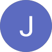 a blue and white j logo with the letter j