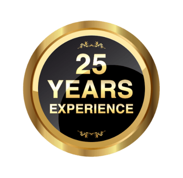 25 years experience badge