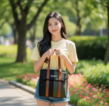 SIGNIGIRL dengan tote bag SIGNIFO tema Harmoni Alam.