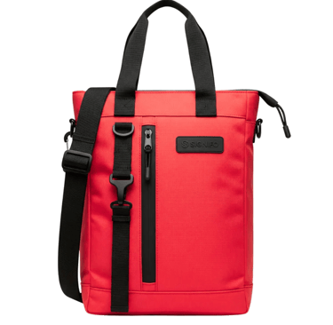 Tas tote fungsional berwarna Salem dengan detail tali dan gesper hitam bergaya techwear.