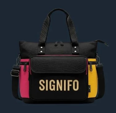 Bag dari kain kanvas polyester SIGNIFO tema CHAOS ORDER