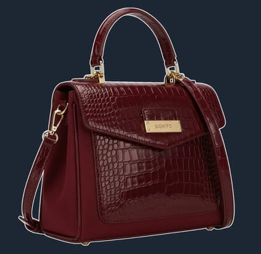 A classic, structured, and medium-sized 'lady bag' tote with a top flap and a formal silhouette.