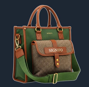A sturdy, structured tote with a classic, rectangular 'field bag' silhouette, reinforced with leather trim.