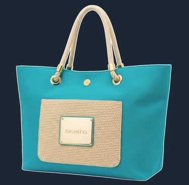A large, relaxed, and slightly slouchy rectangular tote, perfect for carrying a towel and essentials.