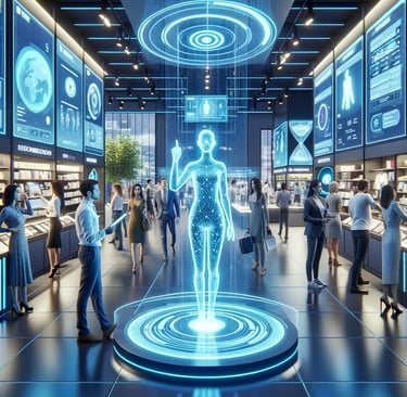 impacto de la inteligencia artificial en las empresas en un ambiente futurista