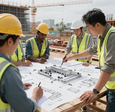 A modern home automation control panel with icons for partial and full automation.