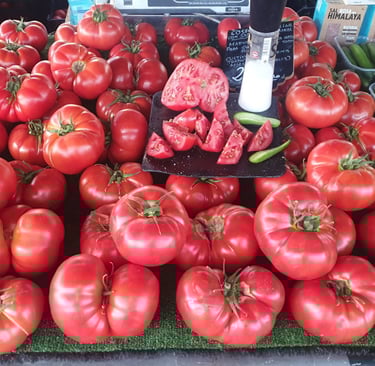 puesto del mercadillo de tomates juanlu