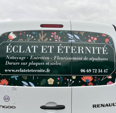 flocage véhicule Eclat et Eternité