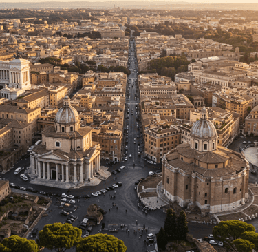 a cityscape of a city of Rome