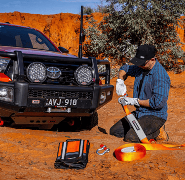 Overland recovery gear like the ARB Weekender Kit is essential for safe vehicle adventures.