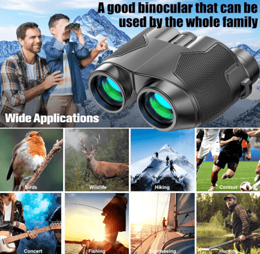 a man holding Binoculars and looking at a picture