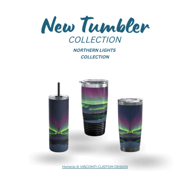 a cup of coffee and a cup of coffee with the words new tumbler