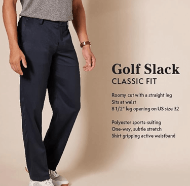 travel smart, golf slack classic fit mens pants for a comfortable golf outing or travel