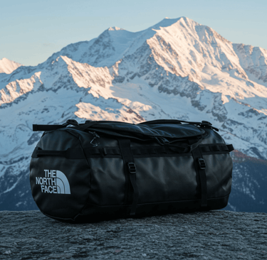 North Face Base Camp Duffel in black, built for extreme adventures.